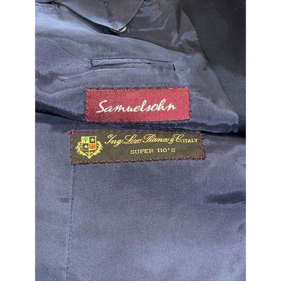 Loro Piana Samuelsohn Blazer Mens‎ 42R Navy Blue 110s Wool Jacket Sport Coat - Picture 11 of 14
